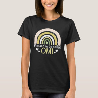 Blessed To Be Called Omi Boho Rainbow Mother s Day T-Shirt