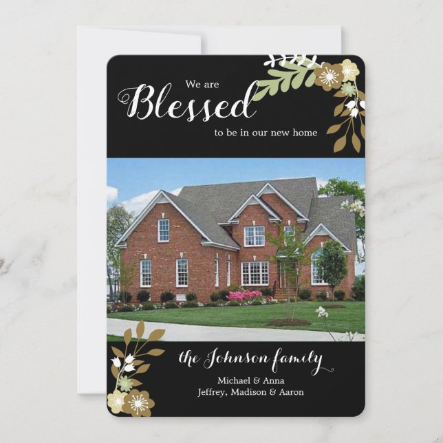 Blessed to be in New Home Announcement (Front)