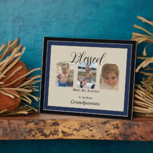 Blessed to be Their Grandparents Multi-Photo Plaque