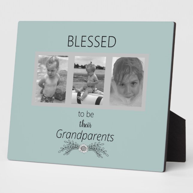 Blessed to be Their Grandparents Multi-Photo Plaque (Side)