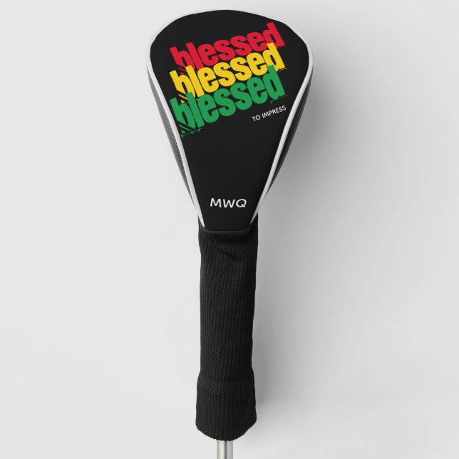 BLESSED TO IMPRESS Monogram DRIVER Golf Head Cover (Front)