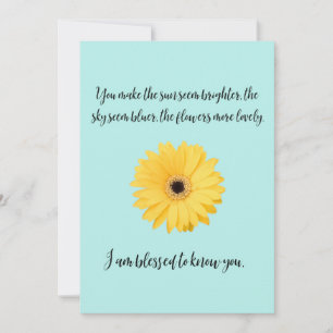 Blessed to Know You Thank You Card