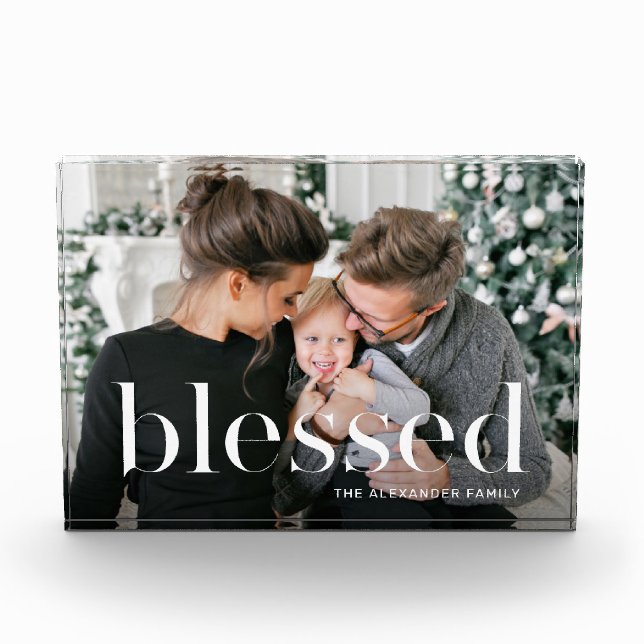 Blessed Typography with Name Photo Block (Front)