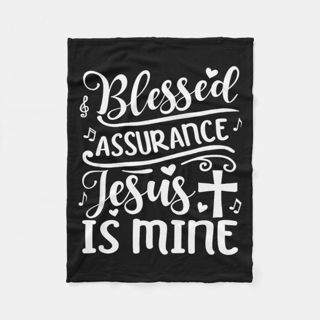 Blessed Urance Jesus Is Mine  Fleece Blanket (Front)