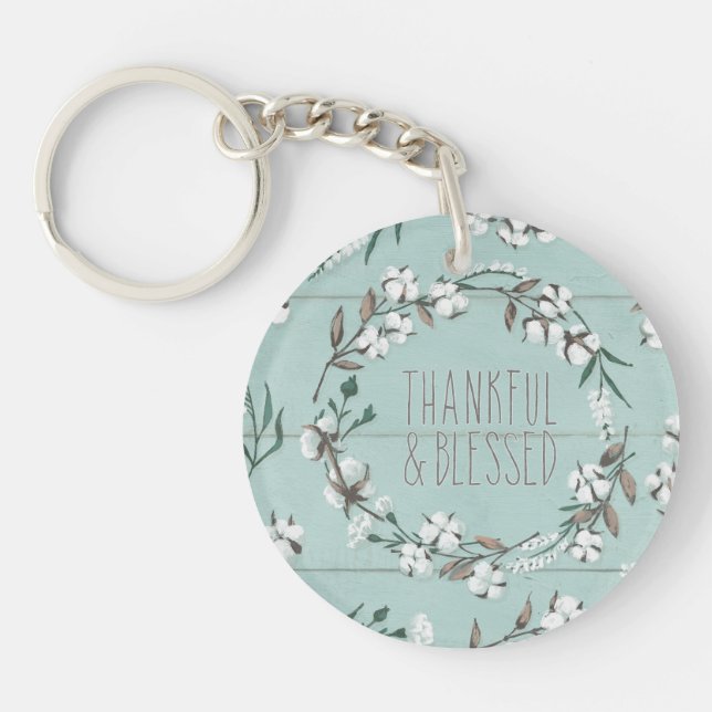 Blessed VI Mint | Thankful & Blessed Keychain (Front)
