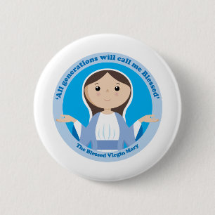 Blessed Virgin Mary 2 Inch Round Button