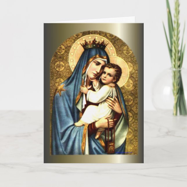 Blessed Virgin Mary and Infant Child Jesus Card (Front)