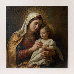 Blessed Virgin Mary and Infant Child Jesus  Jigsaw Puzzle