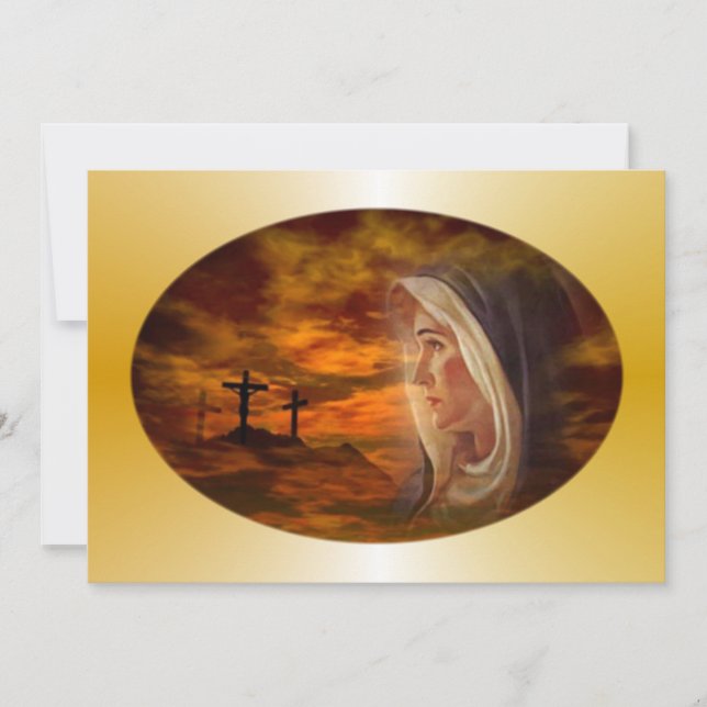 Blessed Virgin Mary Calvary Invitation (Front)