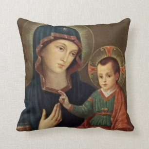 Blessed Virgin Mary Catholic Child Jesus Throw Pillow