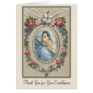 Blessed Virgin Mary  Catholic Condolence Thank You