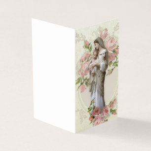 Blessed Virgin Mary Catholic Funeral Holy Card