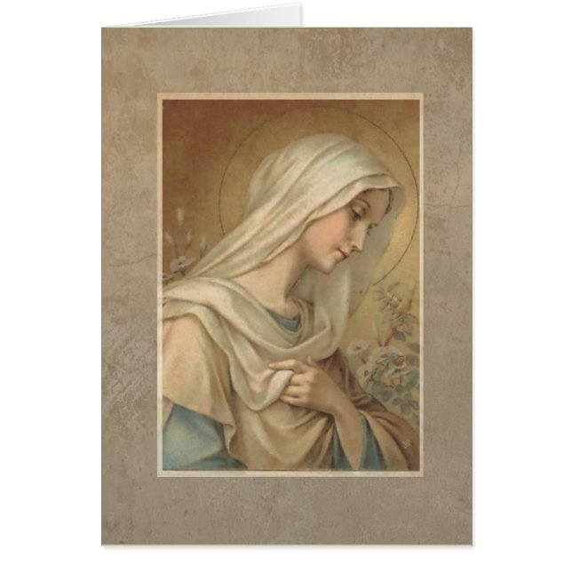 Blessed Virgin Mary Catholic Religious Daisies (Front)