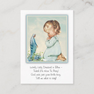 Blessed Virgin Mary Catholic Vintage Poem Card