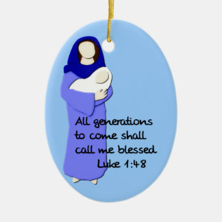 Blessed Virgin Mary Ceramic Ornament