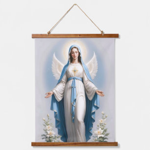 Blessed Virgin Mary Christian Catholic Hanging Tapestry