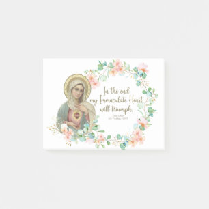 Blessed Virgin Mary Fatima Religious Catholic Post-it Notes