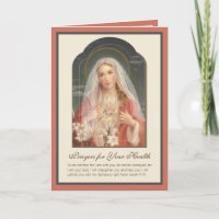 Blessed Virgin Mary Floral Scripture Vintage