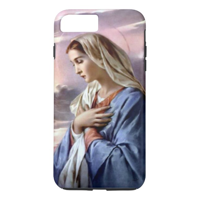 Blessed Virgin Mary Folded Hands in Prayer Case-Mate iPhone Case (Back)