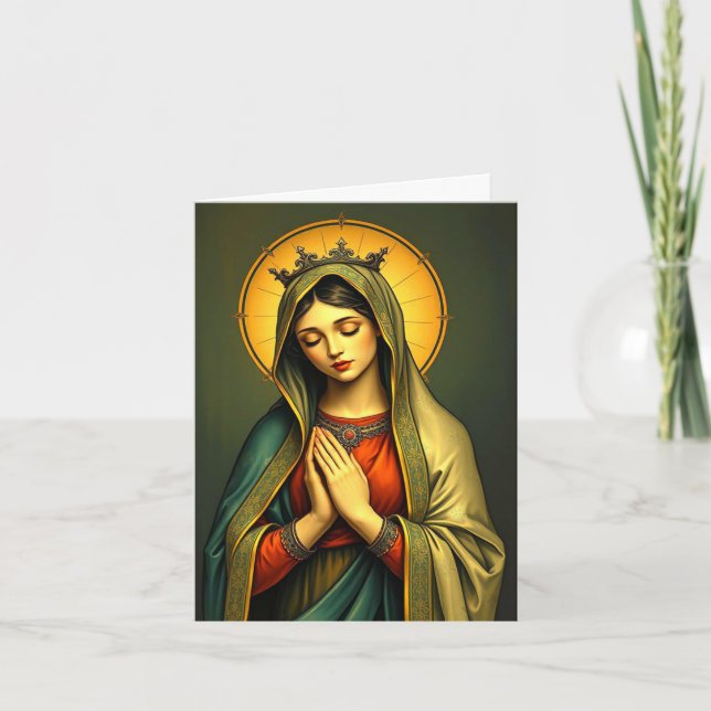 Blessed Virgin Mary Greeting Card (Front)