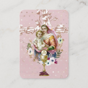 Blessed Virgin Mary Jesus Catholic Holy Prayer Place Card