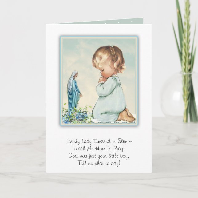 Blessed Virgin Mary Little Girl Poem Card (Front)