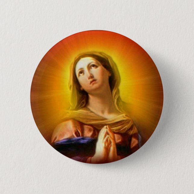 Blessed Virgin Mary - Mother of God 2 Inch Round Button (Front)