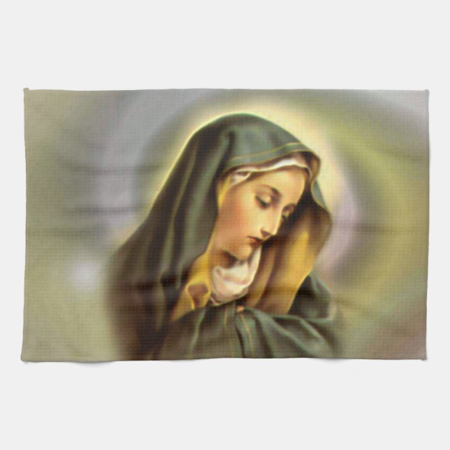 Blessed Virgin Mary - Mother of God Kitchen Towel (Horizontal)