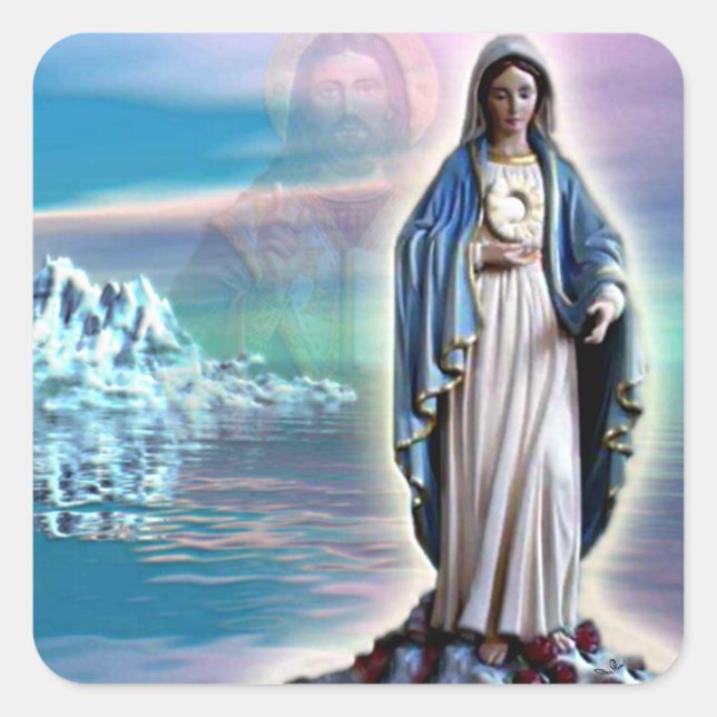 Blessed Virgin Mary - Mother of God Square Sticker (Front)