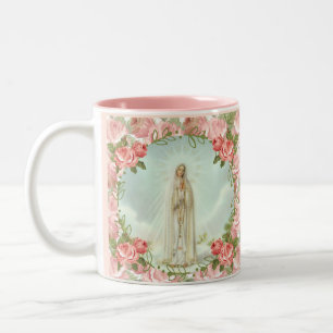 Blessed Virgin Mary Our Lady of Fatima Two-Tone Coffee Mug
