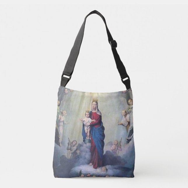 Blessed Virgin Mary Personalized Crossbody Bag (Front)