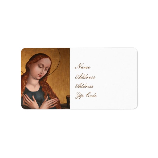 BLESSED VIRGIN MARY PLEASE PRAY FOR US LABEL (Front)