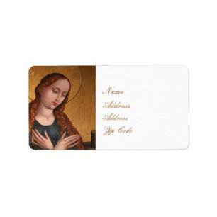 BLESSED VIRGIN MARY PLEASE PRAY FOR US LABEL