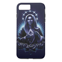 Blessed Virgin Mary - Purple Madonna and Roses