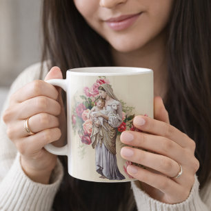 Blessed Virgin Mary Roses Memorare Prayer Coffee Mug