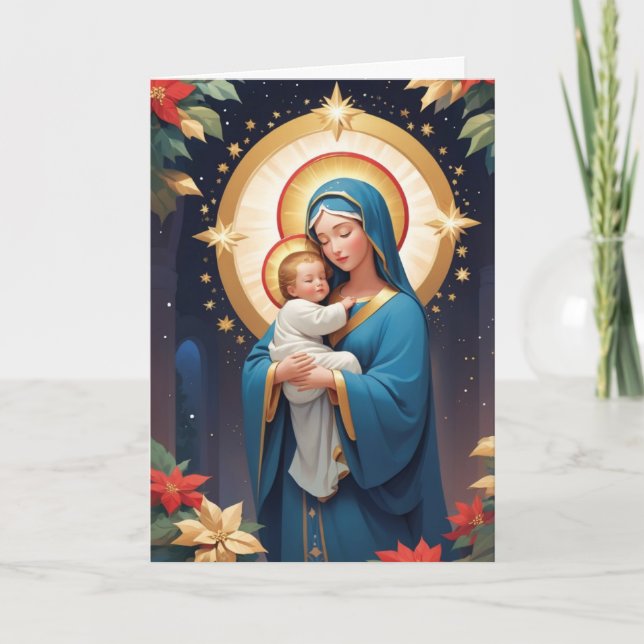 Blessed Virgin Mary Traditional Catholic Card (Front)