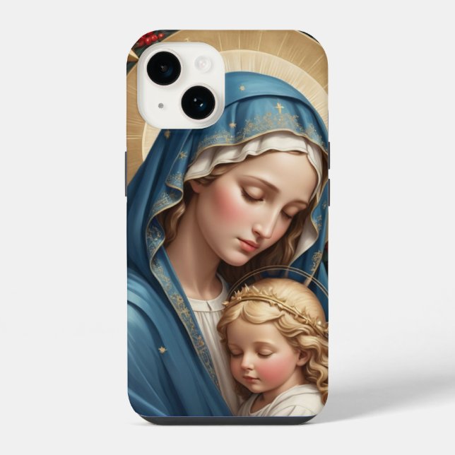 Blessed Virgin Mary Traditional Catholic iPhone Case (Back)