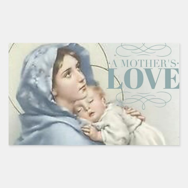 Blessed Virgin Mary with Baby Jesus Sticker (Front)