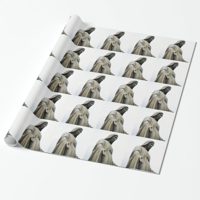 Blessed Virgin Mary Wrapping Paper (Unrolled)