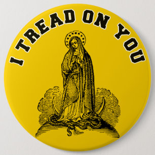Blessed Virgin Mother Mary Catholic Religious 6 Inch Round Button