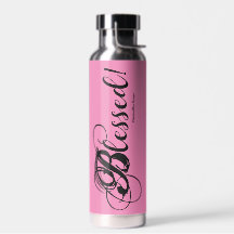 Blessed! Water Bottle (Pink)
