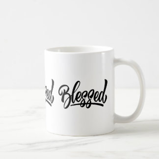 Blessed white coffee mug