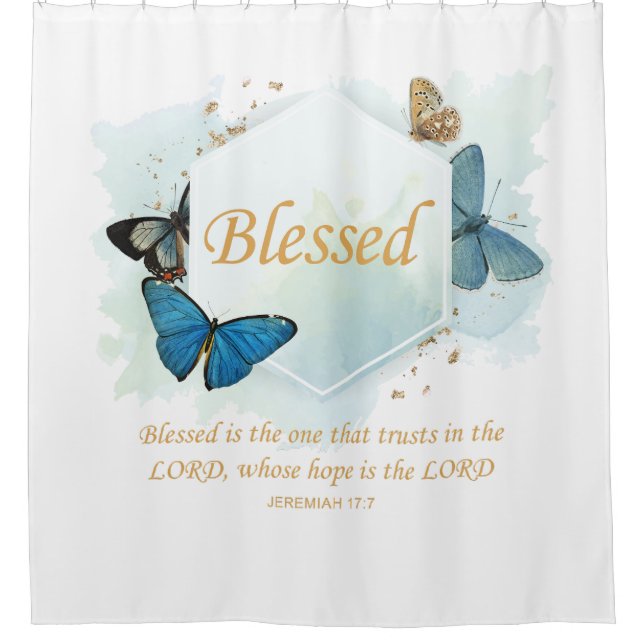 Blessed – Women's Christian Faith Butterfly Verse  (Front)