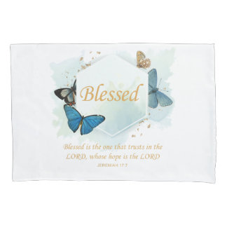 Blessed – Women's Christian Faith Butterfly Verse  Pillowcase