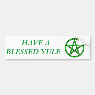 BLESSED YULE BUMPER STICKER
