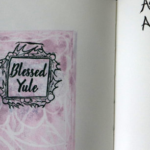 Blessed Yule Christmas Customization Rubber Stamp