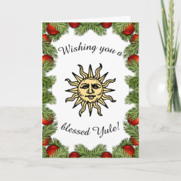 Blessed Yule Greeting Card