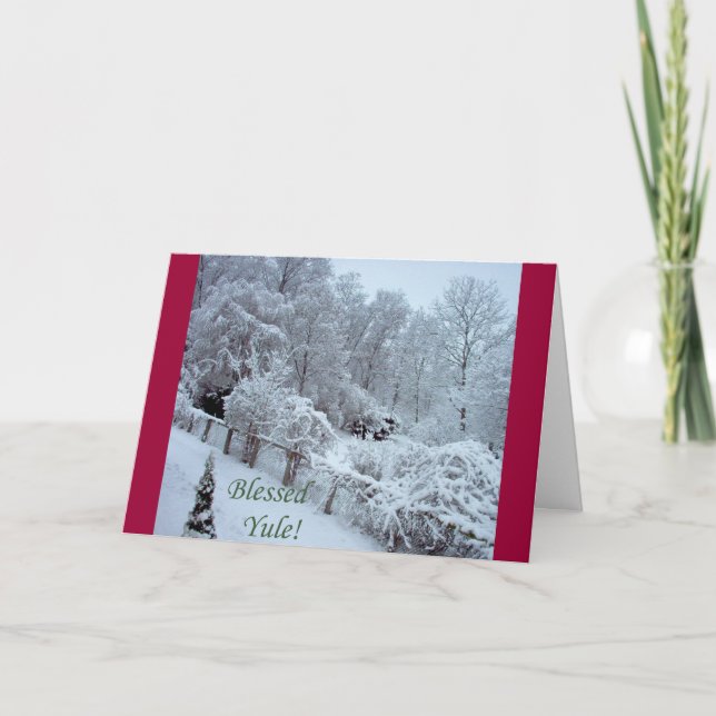 Blessed Yule Holiday Card (Front)