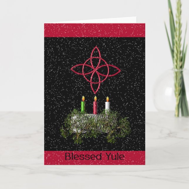Blessed Yule Holiday Card (Front)