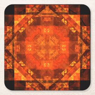 Blessing Abstract Art Square Paper Coaster